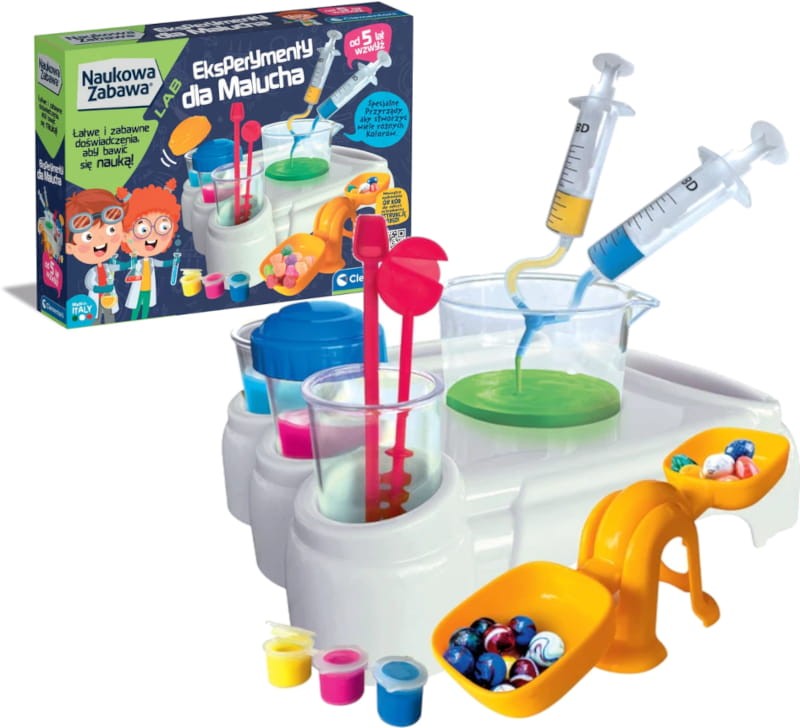 Clementoni Naukowa Zabawa Eksperymenty Dla Malucha Zestaw Edukacyjny 5+