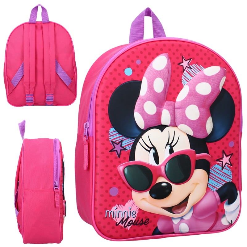 Vadobag Mały Plecak Przedszkolny Dziecięcy Myszka Minnie Nadruk 3D