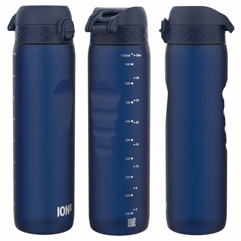 Ion8 Butelka Na Wodę Bidon 1000ml 1 litr Z Miarką Granatowy