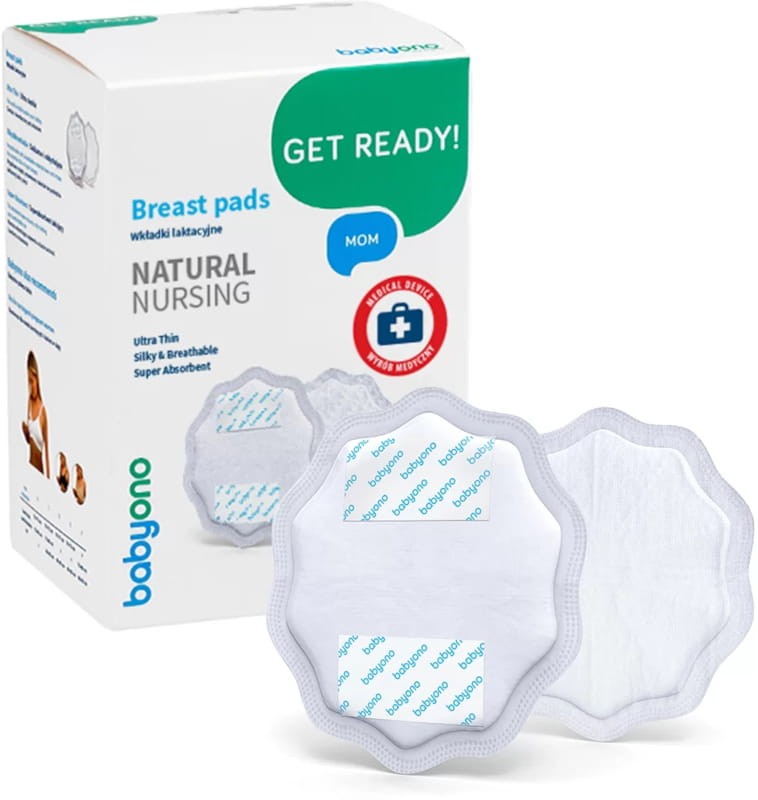Babyono Wkładki Laktacyjne Natural Nursing Jednorazowe Białe