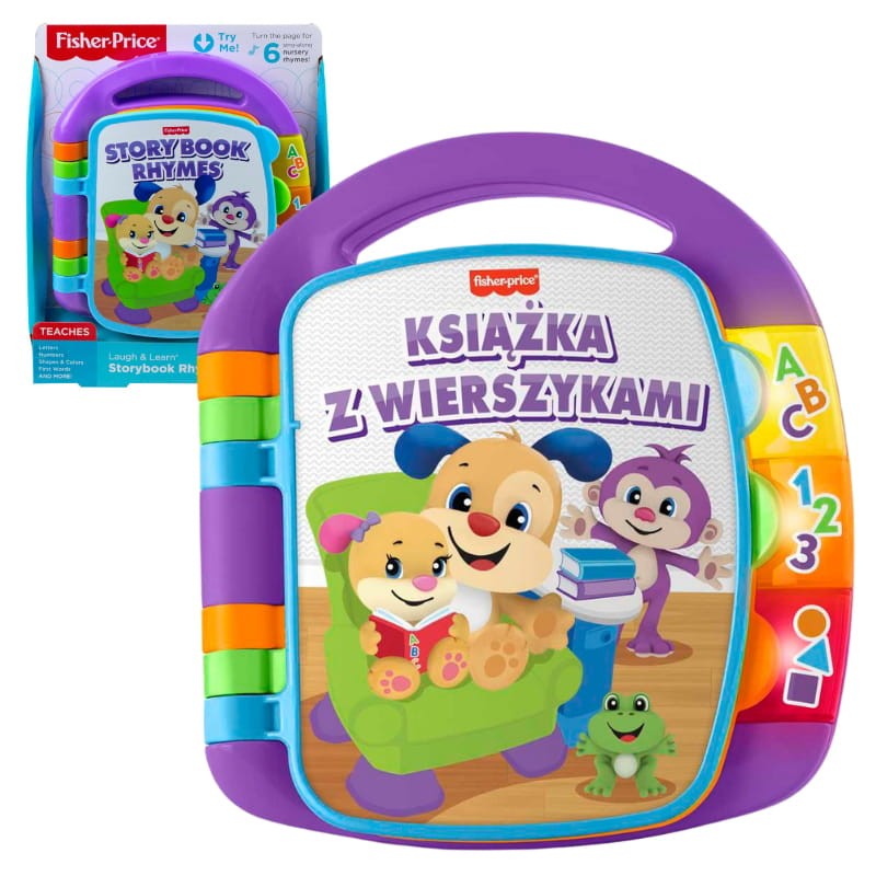 FISHER PRICE INTERAKTYWNA KSIĄŻKA Z WIERSZYKAMI MATTEL +6M