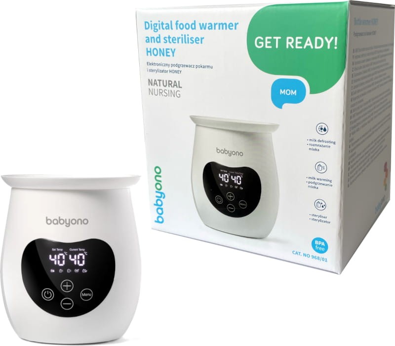 Babyono Elektroniczny Podgrzewacz Pokarmu I Sterylizator Honey Biały