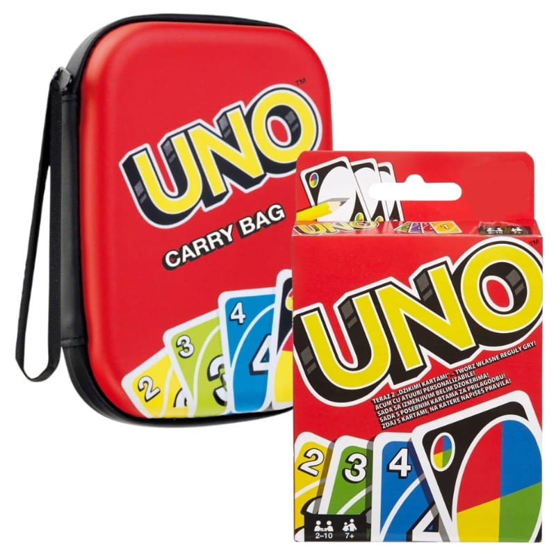 Zestaw UNO Gra Karciana Karty + Etui Na Karty Futerał Case
