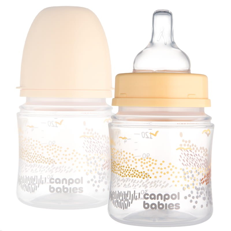 Canpol Babies Butelka Antykolkowa EasyStart 120 ml Beżowa Mountains 0m+