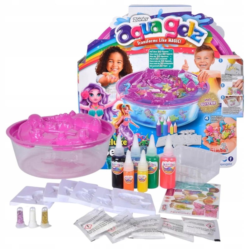 Aqua Gelz Glitter Brokatowy Zestaw Kreatywny Magiczne Syreny