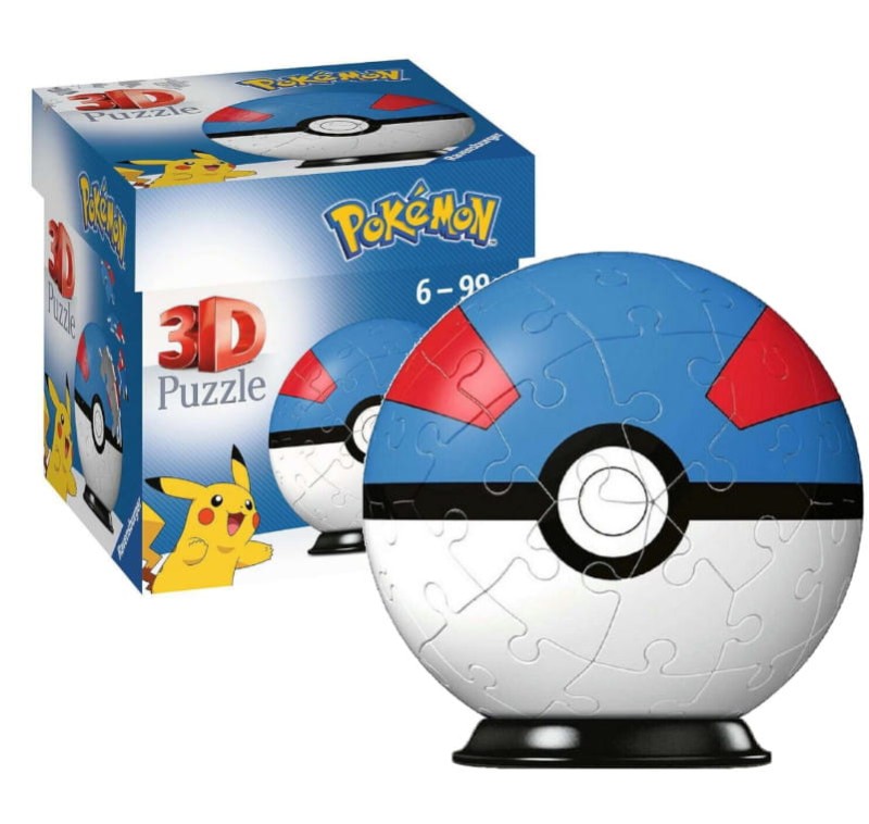 Ravensburger Puzzle 3D Kula Pokemon Pokeball 6+