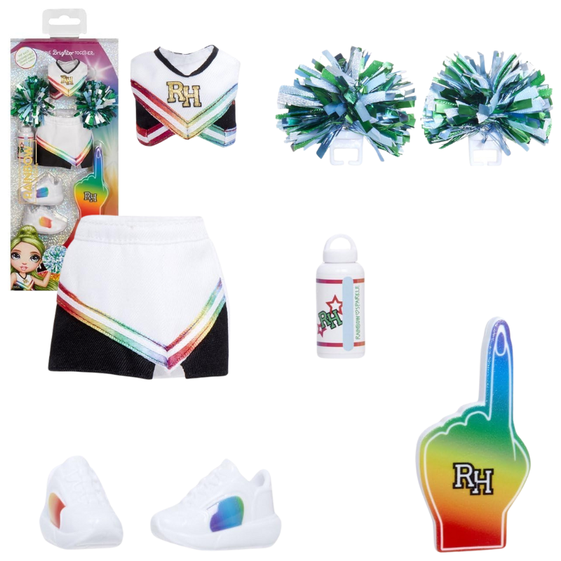 Rainbow High Fashion Pack Zestaw Modowy Stylizacja Dla Lalki Cheerleaderka