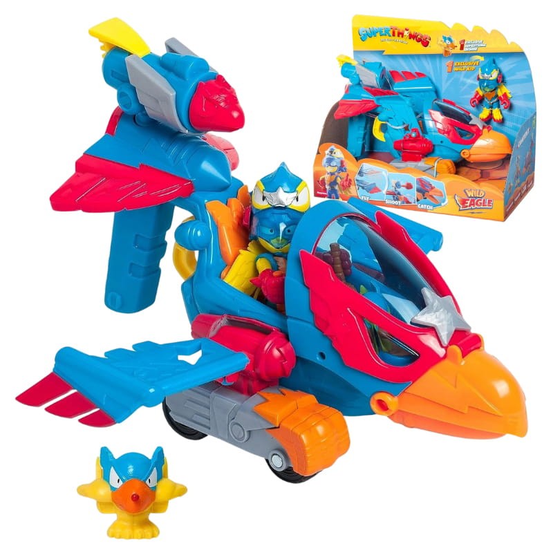 Super Things Wild Eagle Jet Pojazd Kazoom Kid Figurka Wild Kid Zestaw