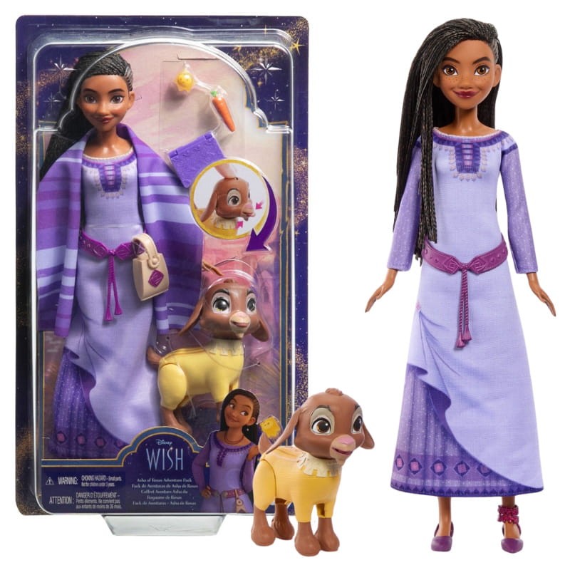 Disney Wish Życzenie Asha Z Rosas Lalka Figurka Koziołek Valentino Zestaw Z Akcesoriami