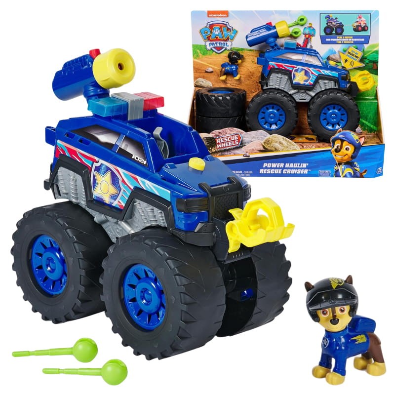 Psi Patrol Rescue Wheels Deluxe Zestaw Pojazd Ratowniczy z Wyciągarką + Figurka Chase