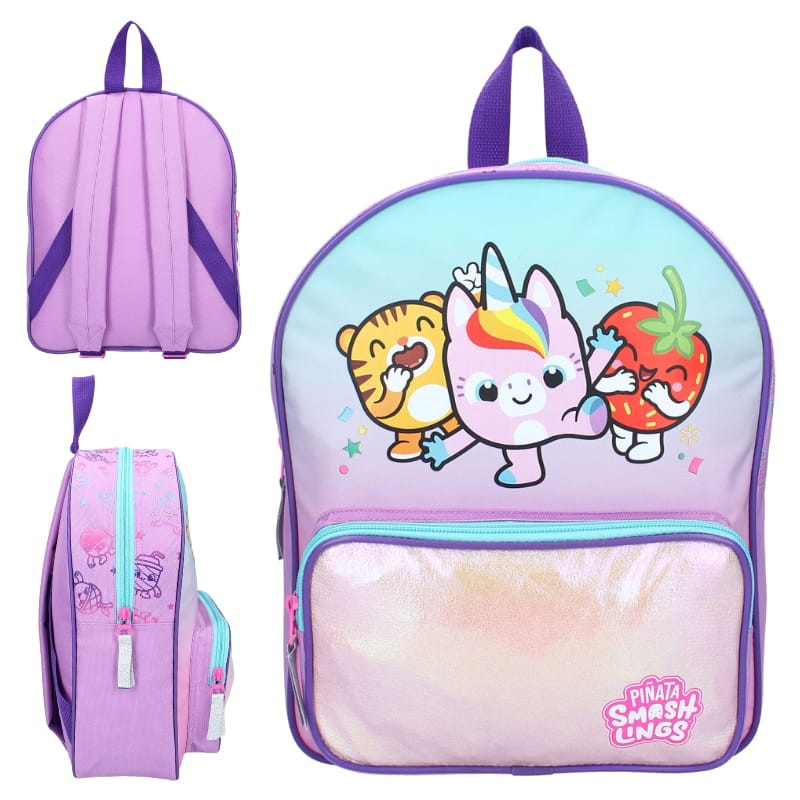 Vadobag Mały Plecak Przedszkolny Dziecięcy Z Kieszenią Pinata Smashlings Party Vibes Fioletowy