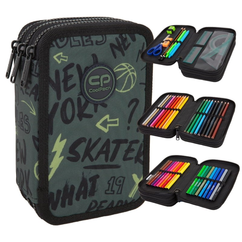 Coolpack Jumper 3 Piórnik Z Wyposażeniem Trzykomorowy Tiger