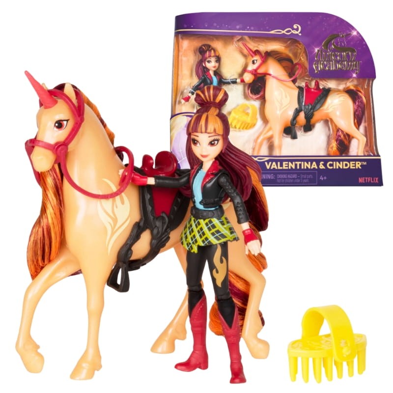 Spin Master Unicorn Academy Lalka Valentina I Jednorożec Cinder Akademia Jednorożców 4+