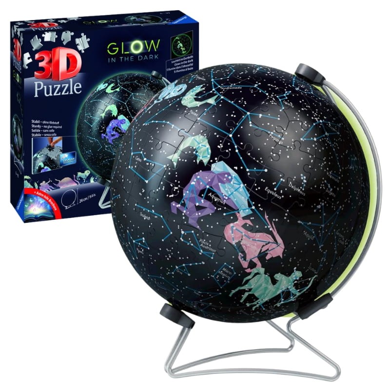 Ravensburger Puzzle 3D Globus Świecący W Ciemności Model Przestrzenny Konstelacje Gwiazd 190 El. 6+