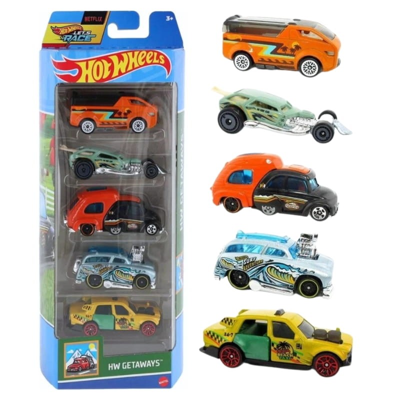 Hot Wheels HW Getaways 5-pak Zestaw Małych Samochodzików