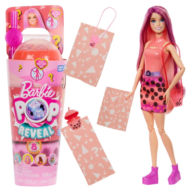 Barbie Pop Reveal Bubble Tea Lalka Zapachowa Mango + Akcesoria Niespodzianki