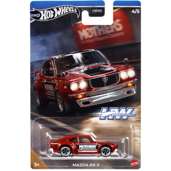 Hot Wheels Auto Speed Graphics Pojazd 1:64 Mazda RX-3
