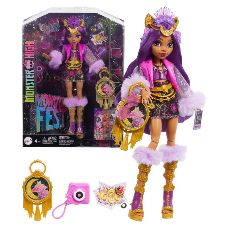 Monster High Clawdeen Wolf Lalka Modowa Monster Fest Akcesoria