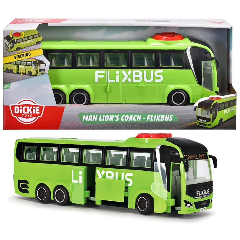 Dickie Toys Flixbus Autobus Turystyczny Autokar Zielony