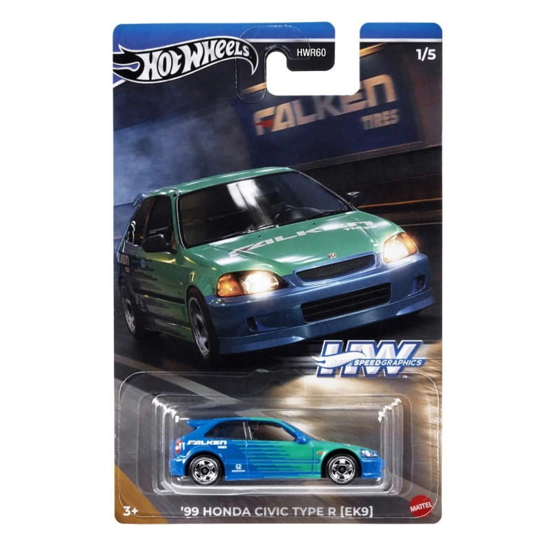 Hot Wheels Auto Speed Graphics Pojazd 1:64 '99 Honda Civic Type R (EK9)