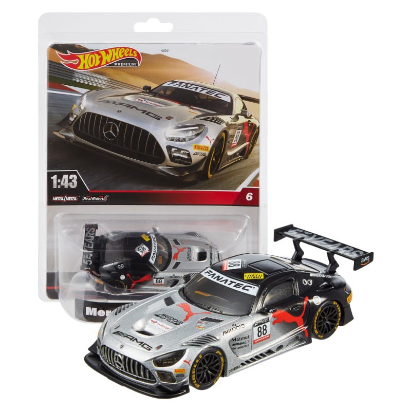 Hot Wheels Premium Samochód Kolekcjonerski Mercedes AMG GT3 1:43