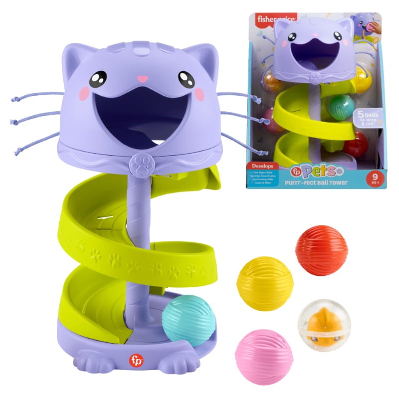 Fisher Price FP Pets Centrum Zabaw Kocia Wieża Z Piłeczkami