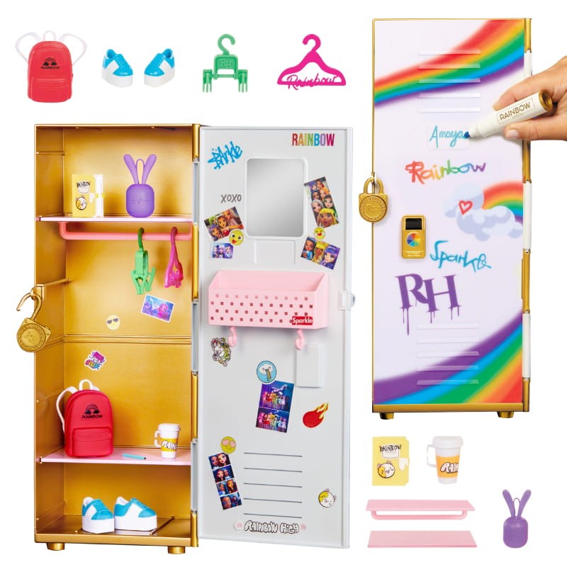 Rainbow High Locker Szkolna Szafka Zestaw Dla Lalek