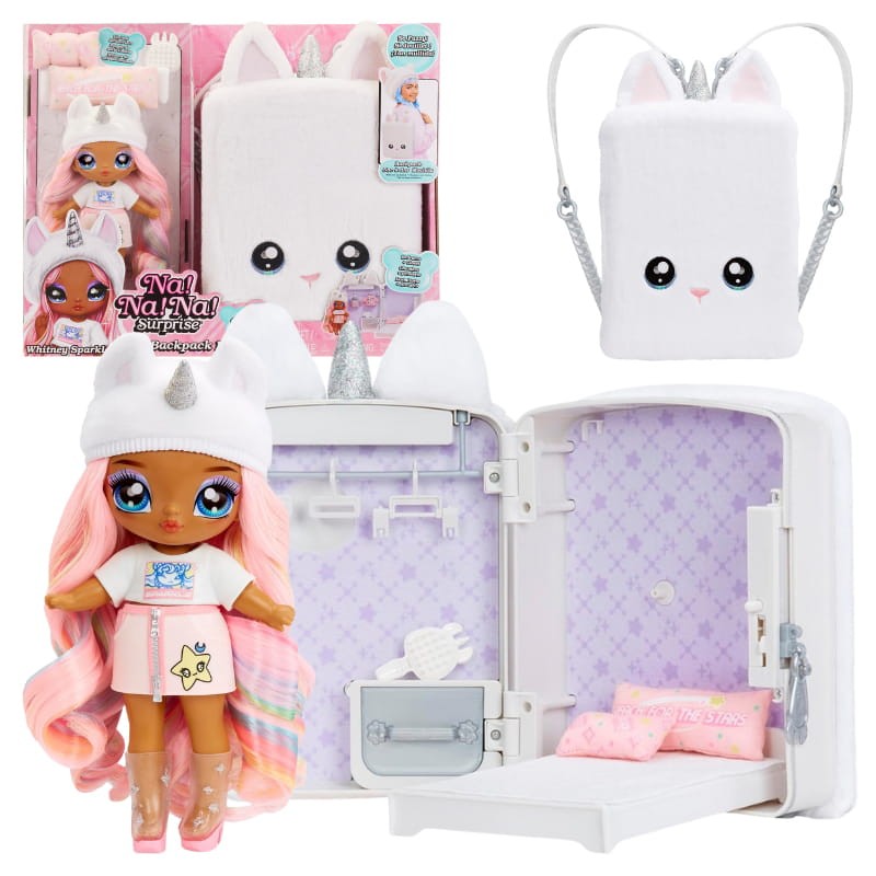 Na! Na ! Na! Surprise Whitney Sparkles Zestaw 3w1 Plecak Lalka Domek Akcesoria Jednorożec
