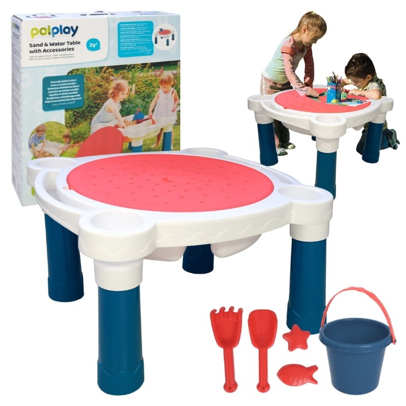 Palplay Stół Wodny Sand & Water 3w1 Stolik Piaskownica + Akcesoria 2+