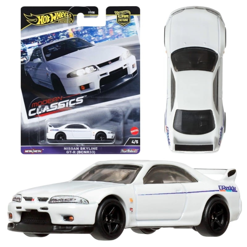 Hot Wheels Premium Modern Classics Kultowe Auta Autko Samochodzik Pojazd Nissan Skyline GT-R (BCNR33) 4/5