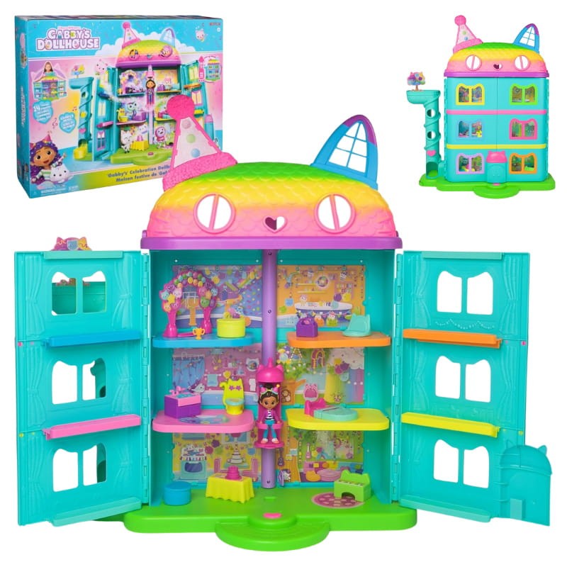 Spin Master Koci Domek Gabi Nowy Tęczowy Koci Domek + Figurka Gabi 3+