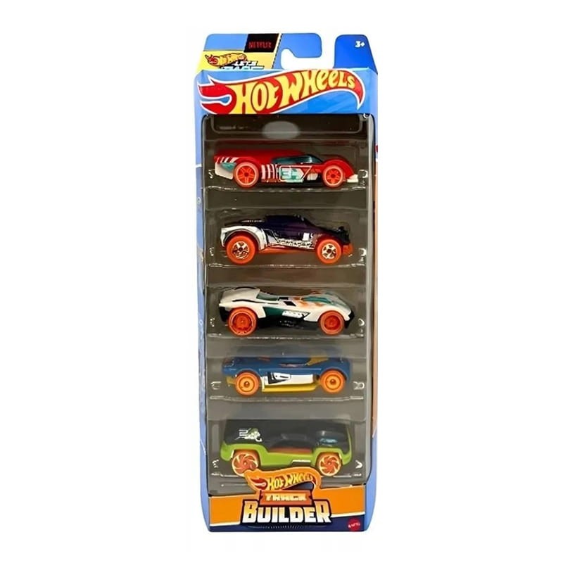 Hot Wheels Track Builder 5-pak Zestaw Małych Samochodzików