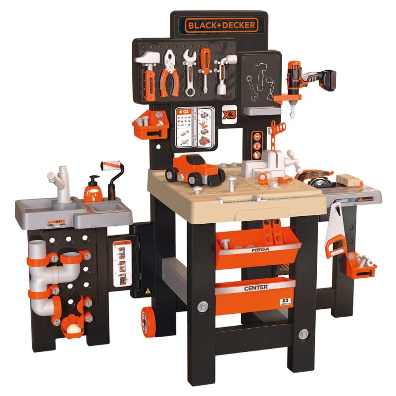 Smoby Black & Decker Duży Warsztat Ze Strefą Malarza I Hydraulika Z Narzędziami