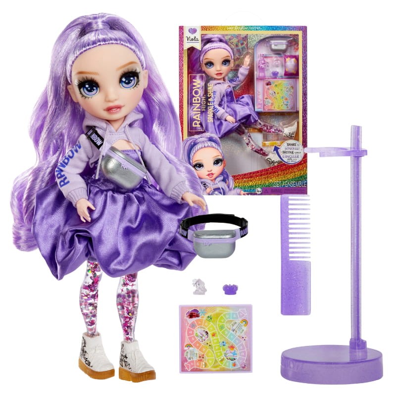 Rainbow High Sparkle & Shine Lalka Viola + Akcesoria 4+