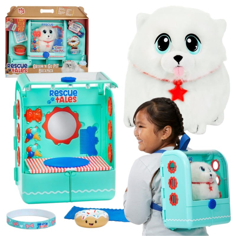 Little Tikes Rescue Tales Plecak Salon Urody Dla Pieska Pies W Transporterze Maskotka