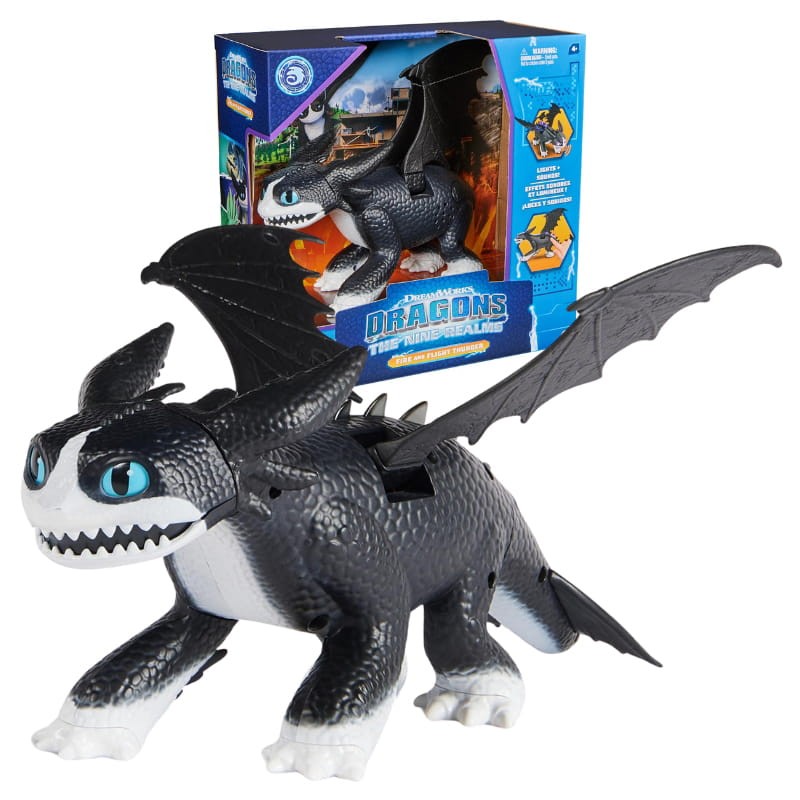 Jak Wytresować Smoka Nocna Furia Figurka Interaktywna Dragons The Nine Realms Światło I Dźwięk
