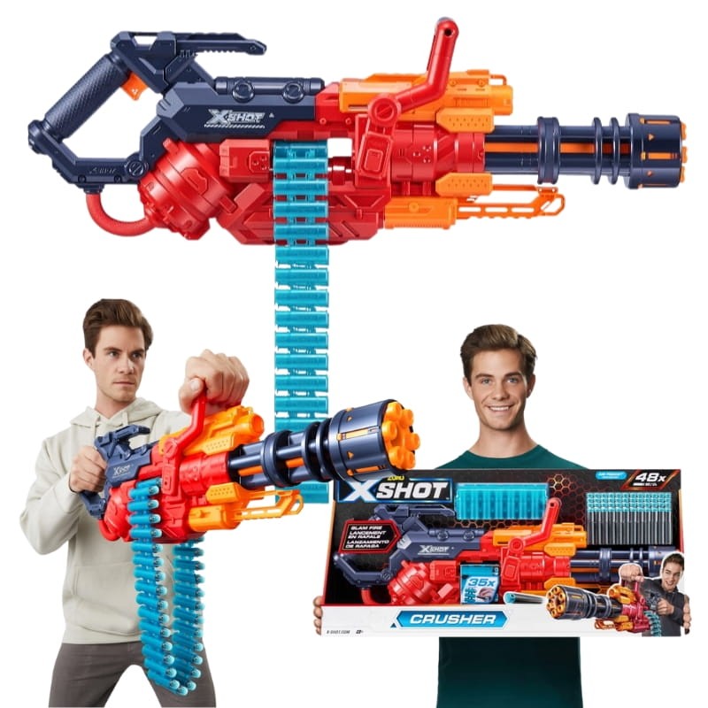 X-Shot Excel Crusher Wyrzutnia Pistolet Zestaw 48 Strzałek Air Pocket Zuru