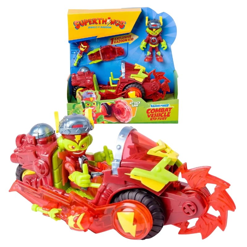 Super Things Kazoom Power Zestaw Pojazd Bojowy + Figurka Kid Fury