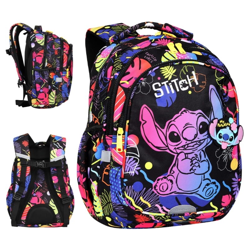 Coolpack Disney Black Jerry Plecak Szkolny Młodzieżowy Stitch 3-komorowy Czarny