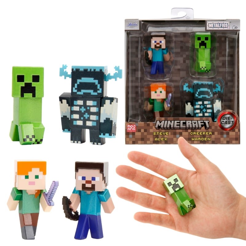 Jada Minecraft Metalowy Zestaw Figurek 4 Figurki Kolekcjonerskie