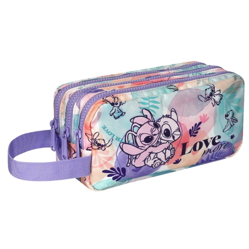 Coolpack Primus Disney Fashion Piórnik Trzykomorowy Tuba Saszetka Bez Wyposażenia Stitch Pastelowy