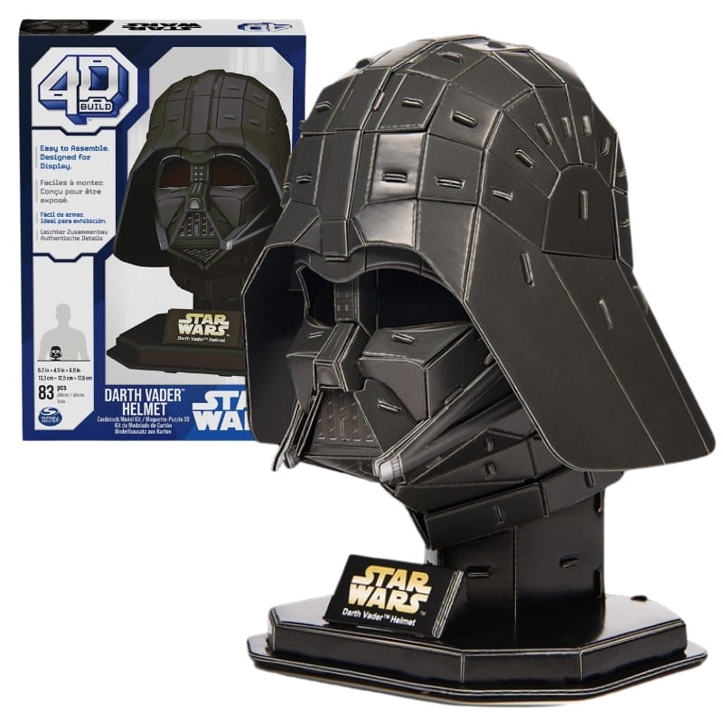 Star Wars Hełm Dartha Vadera Figurka 4D Build Puzzle 3D Model Przestrzenny Figurka 83 El.