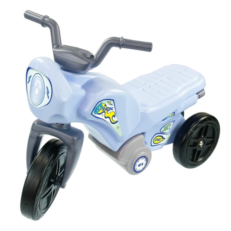 Mochtoys Niebieski Motorek Rowerek Biegowy Trójkołowy Dla Dzieci