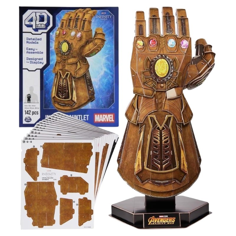 Marvel Puzzle 3D Infinity Gauntlet Rękawica Nieskończoności 4D Build 142 El.