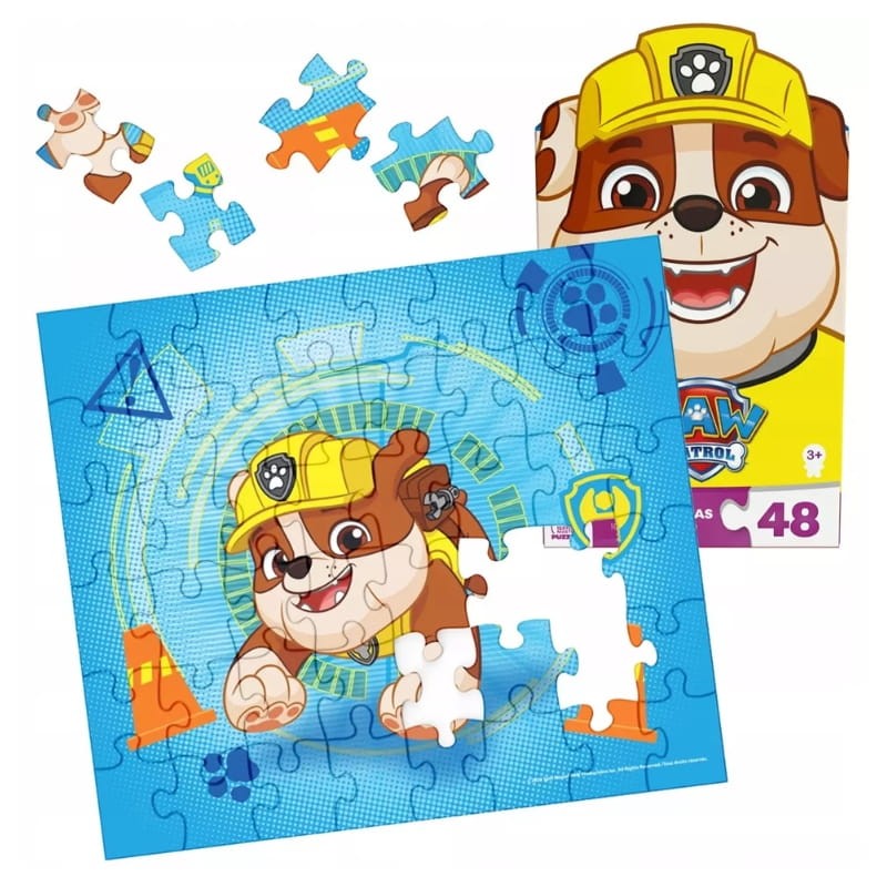 Psi Patrol Puzzle Rubble Układanka Dla Dzieci 48 Elementów