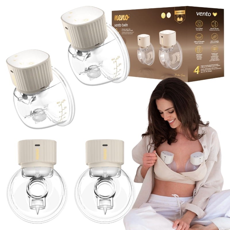 Neno Vento Twin Bezprzewodowy 3-Fazowy Muszlowy Laktator Elektroniczny Podwójny