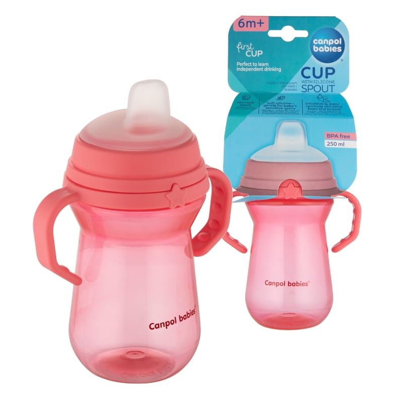 Canpol Babies Kubek Treningowy Niekapek FirstCup 250 ml 6m+