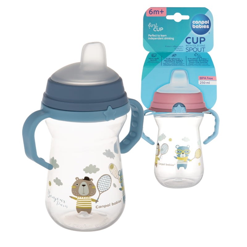 Canpol Babies Kubek Treningowy Niekapek FirstCup Bonjour Paris 250 ml 6m+