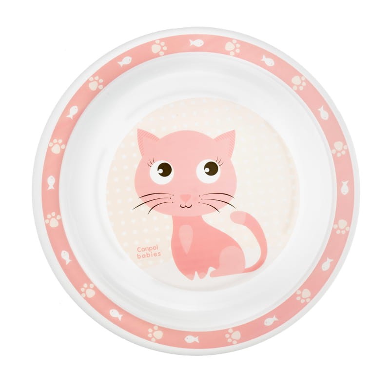 Canpol Babies Talerzyk Plastikowy Cute Animals 9m+ Kotek
