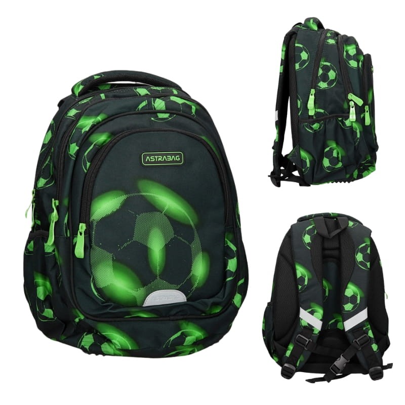 Astra Plecak Szkolny Młodzieżowy Duży Trzykomorowy Neo Football